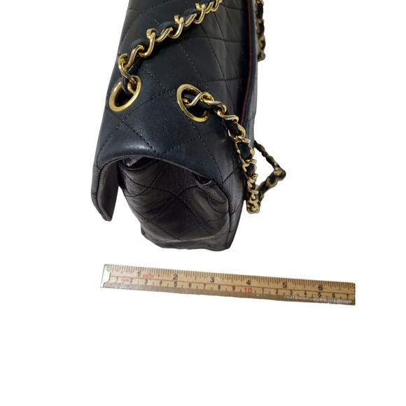 CHANEL CC Timless MATELASSE 34 Single Flap Double Chain Shoulder Bag Lambskin - Picture 9 of 16